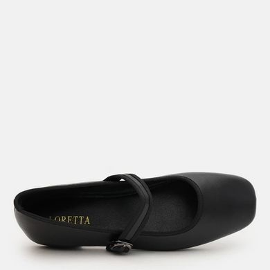 Балетки Мері Джейн з ремінцем Loretta Жіночі Чорний 36 (23,5 см) (X348 black)