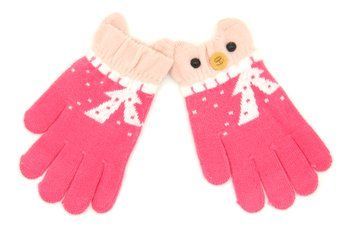Перчатки для девочки RuBi Темно-розовый (C207 d-pink (3-5 лет (обхват 13 см, длина перчатки 13,5 см))