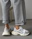 Кроссовки в стиле Balenciaga кожаные No brand Женские Бело-серебристый 36 (23,5 см) (F7299 white-silver)