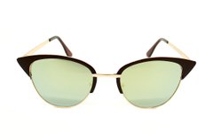 Сонцезахисні окуляри для жінок Aedoll Синій (6006 brown-green (ширина з оправою 13 см, висота з оправою 5 см, довжина дужки 13,5 см)