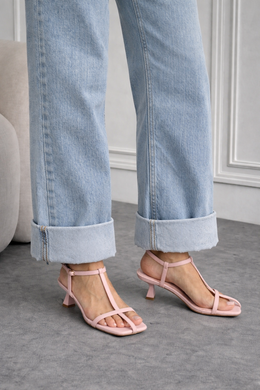 Босоножки на низком каблуке Meideli Женские Розовый 36 (23,5 cм) (h9326-5 pink)