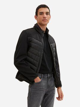 Легка демісезонна куртка Tom Tailor Чоловіча Чорний S (1034035 black)