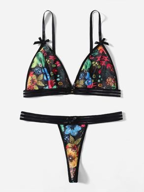Комплект женского нижнего белья Shein Черный (H020 black (1XL (EU46))