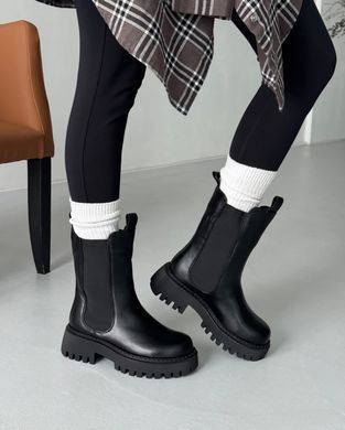 Зимние ботинки челси женские Meideli Черный (D41 black (36 (23,5 см))
