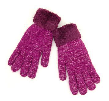 Перчатки женские RuBi Темно-розовый (2026 d-pink (all size (длина 23 см)))