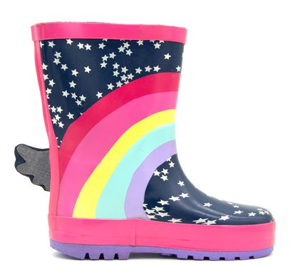 Гумові чоботи для дівчинки BMS (BUCKLE MY SHOE LONDON) Темно-синій з рожевим (BMS UNI d-blue-pink (28 (18,5 см))