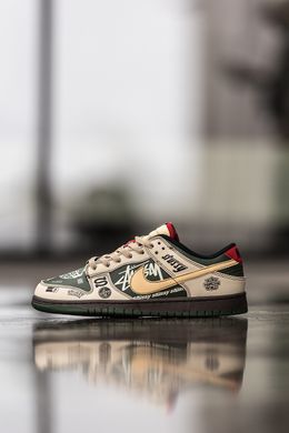 Кроссовки Nike SB Dunk Low x Stussy 572 green мужские Nike Бежево-зеленый (A3166-2 green (46 (29 см))