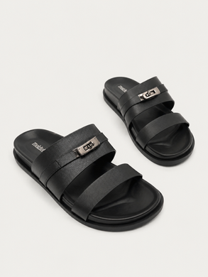 Шлепанцы в стиле Hermes Meideli Женские Черный 41 (26 см) Код: d009 black
