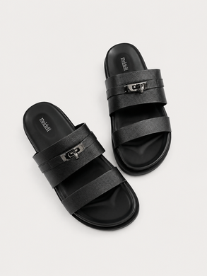 Шлепанцы в стиле Hermes Meideli Женские Черный 41 (26 см) Код: d009 black
