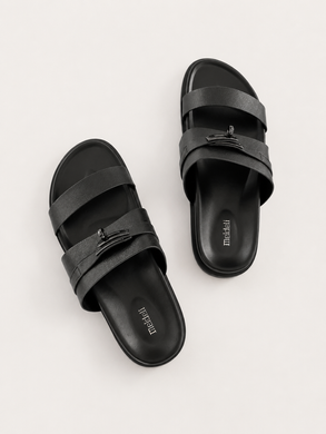 Шлепанцы в стиле Hermes Meideli Женские Черный 41 (26 см) Код: d009 black