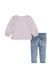 Комплект 2в1 Levi's для дівчинки: лонгслів та джинси Рожево-синій (502 set pvu lotus (62 (3m))