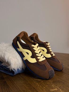 Кросівки, кеди в стилі Loewe жіночі Темно-коричневий 36 (24 см) (2027 brown)
