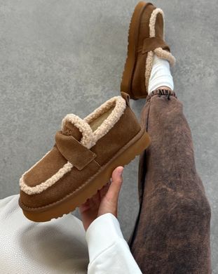 Утепленные лоферы женские ITTS Коричневый (5271-45 brown (36 (23 см))