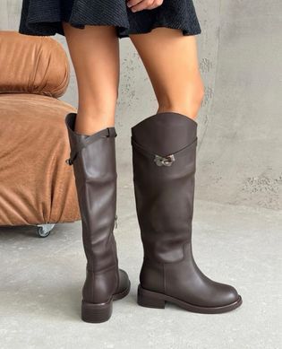 Зимние сапоги, жокейки женские Meideli Коричневый (A92 brown (36 (23,5 см))