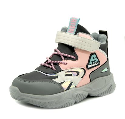 Черевики для дівчинки Alemy kids Рожевий із сірим (XXD5221E pink-grey (34 (21 см))