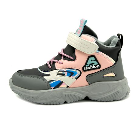 Черевики для дівчинки Alemy kids Рожевий із сірим (XXD5221E pink-grey (34 (21 см))