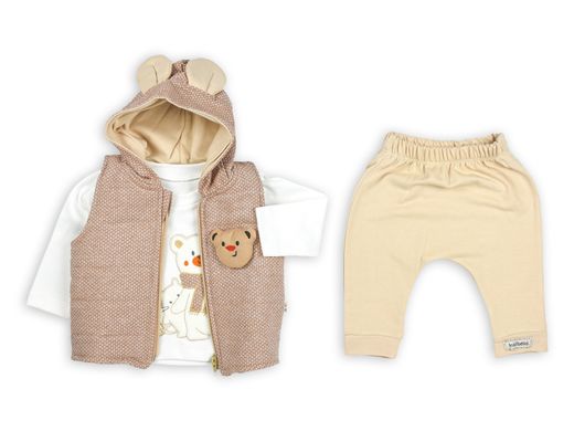 Костюм для дівчинки Maibella біло-бежевий (MAI19-211 white-beige (12-18 months 80 см)