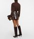 Юбка под кожу крокодила женская QU STYLE Коричневый (DE251003 brown1 (S (36))