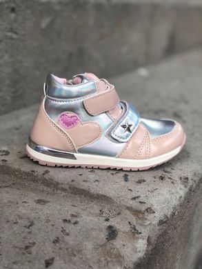 Черевики для дівчаток С.Луч Рожево-сріблястий (Q108-3 pink-silver (23 (14,5 см))