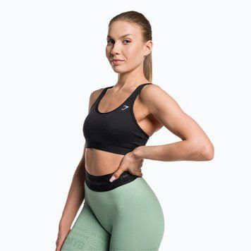 Фітнес топ, спортивний бюстгалтер жіночий Gymshark Чорний (B1A6Q-BBBB-AQ2 black (XXL (44))