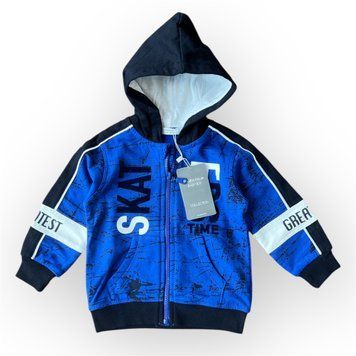 Худи с капюшоном на микрофлисе для мальчика Piazza Italia Синий (PIT1501 148 blue (12-18 мес (82 см))