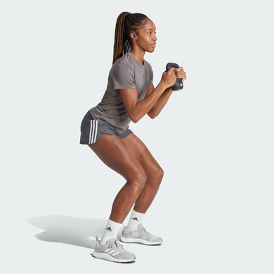 Шорти Adidas PACER TRAINING 3-STRIPES WOVEN HIGH-RISE жіночі Сірий (GM2950 grey LPP (XS (EUR 34))
