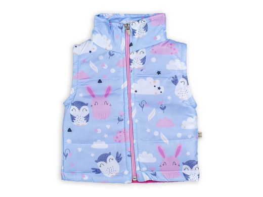 Жилетка для дівчинки mai kids Блакитний (21-3002 blue (6-9 months-74 см)