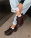 Кроссовки в стиле Balenciaga кожаные Женские Hoseily Коричневый 41 (26 см) Код: F7299 brown