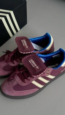 Кроссовки женские ADIDAS SAMBA PONY TONAL WALES BONNER CORE BORDO Бордовый (IE0578 bordo (37 1/3 (23 см))