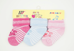 Комплект шкарпеток для дівчинки Lion Різнокольорові (PM 2017-8 pink-pink-blue (0-12 місяців)