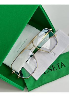 Прозрачные очки, имиджевые очки под Bottega Женские Золотистый Универсальный (7874ehs)