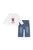Комплект 2в1 Levi's для дівчинки: лонгслів та джинси Біло-синій (986 set pvu white (62 (3m))