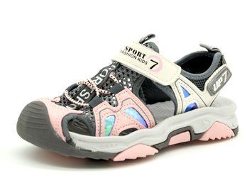 Босоножки для девочки EeBb Серый с розовым (041-3 grey-pink (37 (24 см))