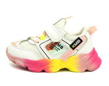Кроссовки для девочки KIMBO Бело-розоватый Желтый (DD572-2С wh-pink-yell (32 (19,5 см))
