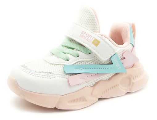 Кроссовки для девочки KIMBO Бело-розовый (YF712-2C white-pink (27 (16,5 см))
