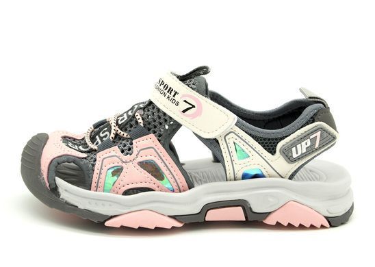 Босоножки для девочки EeBb Серый с розовым (041-3 grey-pink (37 (24 см))