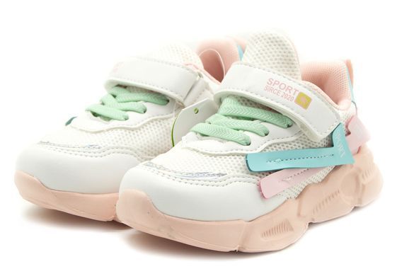 Кроссовки для девочки KIMBO Бело-розовый (YF712-2C white-pink (27 (16,5 см))