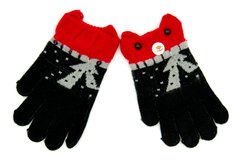 Рукавички для діток RuBi Чорно-червоний (C207 black-red (3-5 років (обхват 13 см, довжина рукавиці 13,5 см))