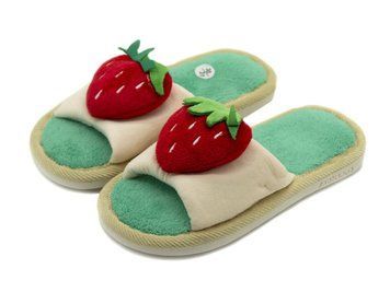 Комнатные тапочки для девочек Lion Без-Зеленый (fruits21 beige-green (34-35 (230 мм))