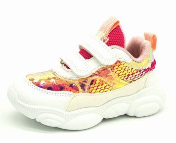 Кросівки для дівчинки KIMBO Біло-Рожевий (KJ102-1P wh-pink (26 (15,5 см))