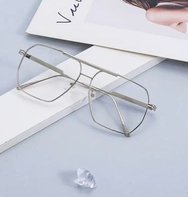 Прозрачные очки, имиджевые очки под Bottega Женские Серебристый Универсальный (7875ehs silver)