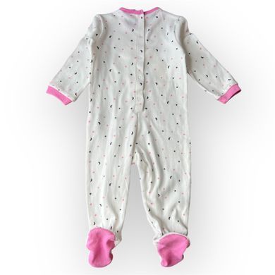 Коттоновый боди на кнопках для девочки Piazza Italia Бело-розовый (PIT1501 154 white-pink (9 мес (74 см))