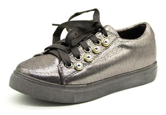Кеди для дівчинки Yalika Темно-сріблястий (307-4 d-silver (30 (19 см))