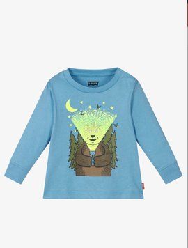 Лонгслив хлопковый Levi's для мальчика Синий 98 см (36 мес) (569 pvu blue)