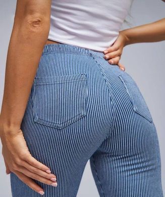 Джинси/легінси літні, легкі у смужку жіночі Calzedonia Синій (modp0474 blue (S (36))