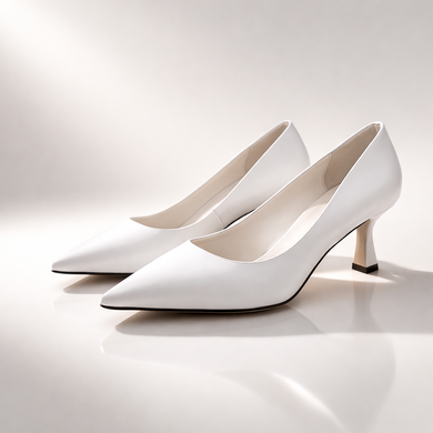 Туфли с острым носком на низком каблуке Meideli Женские Белый 36 (23 cм) (f976 white)