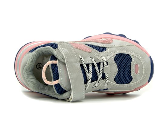 Кросівки для дівчинки Paliament Сірий з рожевими, синіми вставками (2121-1 grey-blue-pink (31 (19 см))