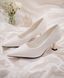 Туфли с острым носком на низком каблуке Meideli Женские Белый 36 (23 cм) (f976 white)