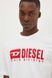 Мужская хлопковая футболка с лого Diesel T-ADJUST-Q7 Белый (A15398 white lav25 (L)