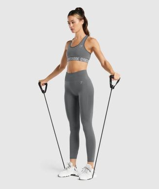 Фитнес топ, спортивный бюстгалтер женский Gymshark Серый (B1a5W-GBBC-CK1 grey (S (36))